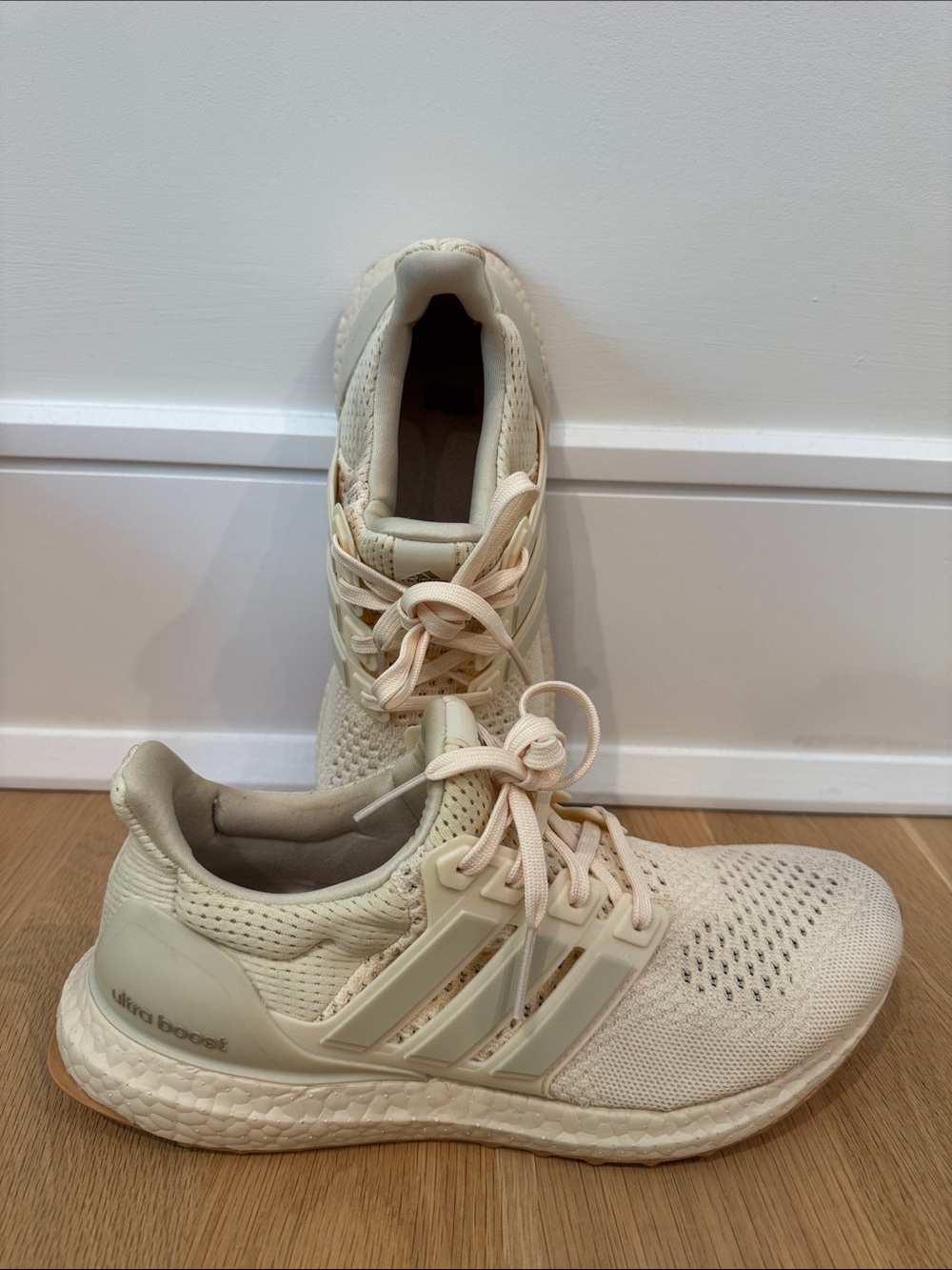 adidas Women’s Cream/Beige UltraBoost Knit Sneakers